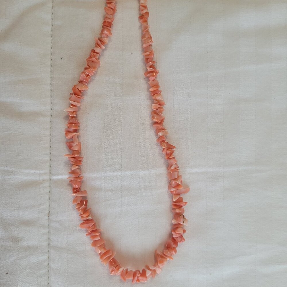 Coral Necklace Orange Choker Vintage